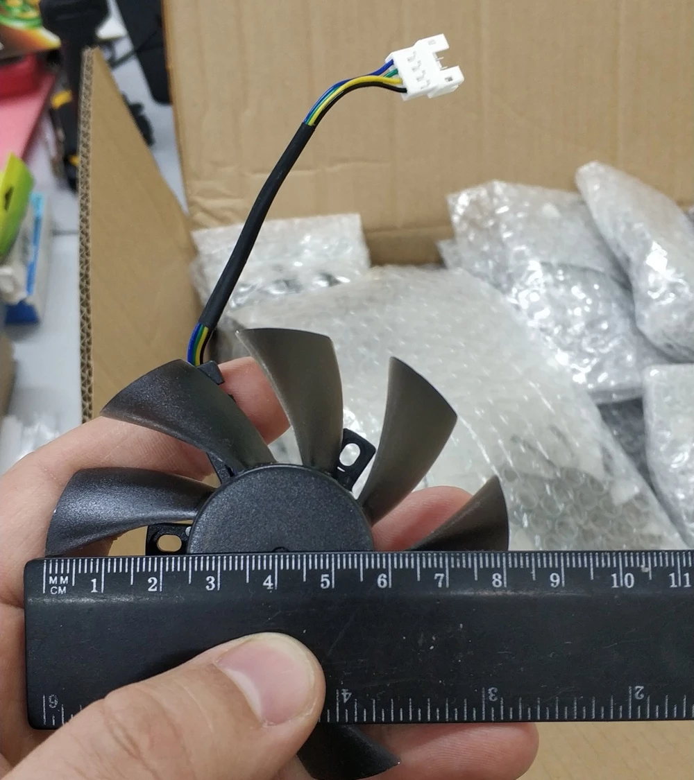 Fan for VGA (CoolerAge), MALE 4-pin, 75mm, 3-pin oval mounting, подшипниковый