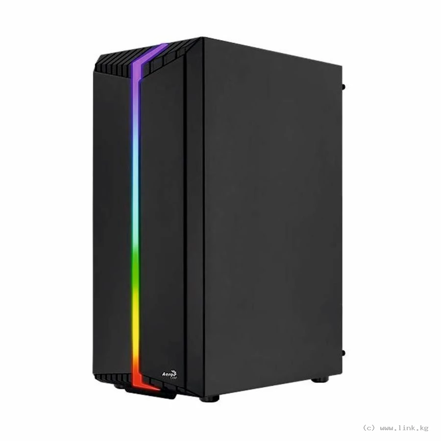 Корпус Aerocool Bionic-G-BK-v2,  ATX/Micro /ATX, USB2*3.0/1*2.0,HD-Audio+Mic, Кулер 1*12см RGB, Высо