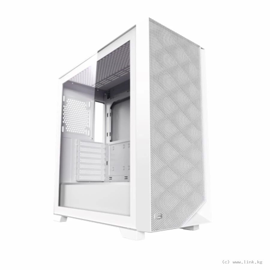 Корпус PC Cooler C3 D510 ARGB WH ATX 2xUSB 3.0, HDAudio, 2x2,5" SSD, 2x3,5" HDD, 3x120mm ARGB FAN, Tempered Glass, 454x220x490mm, White
