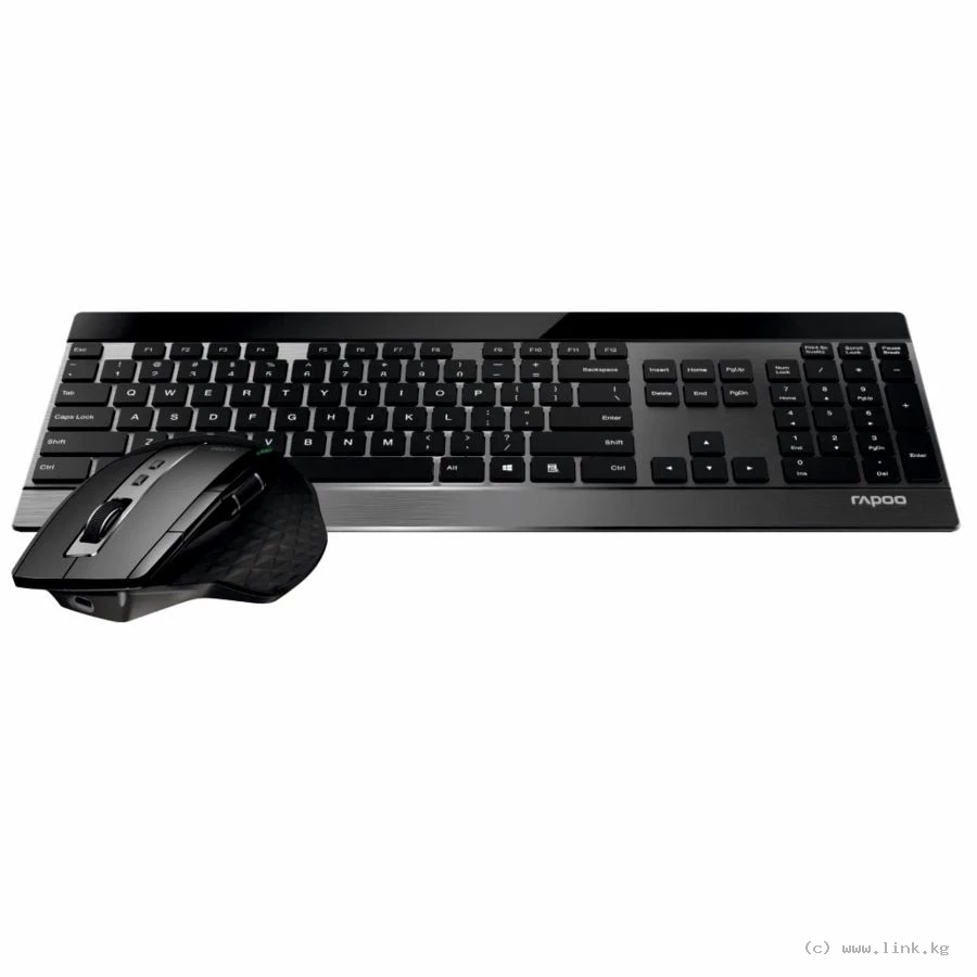 Клавиатура + Мышь Rapoo 9900M, Чёрный