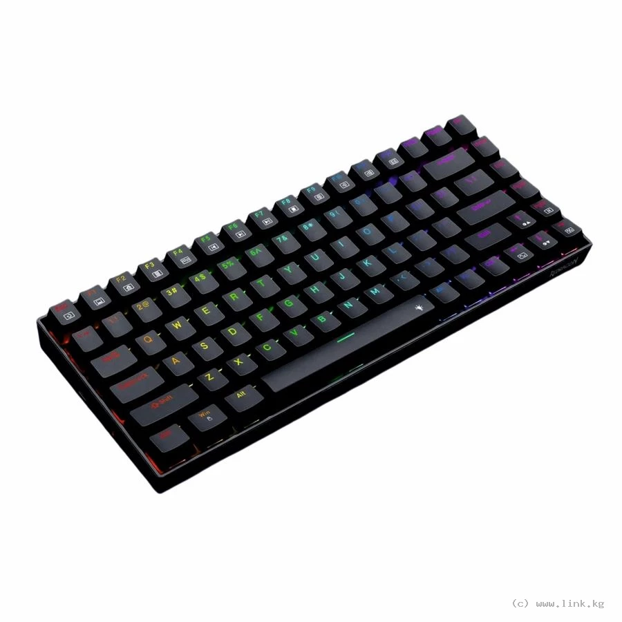 Клавиатура игровая проводная механическая Redragon Phantom K629-RGB (84 кл,Red switch, RGB подсветка, черная)