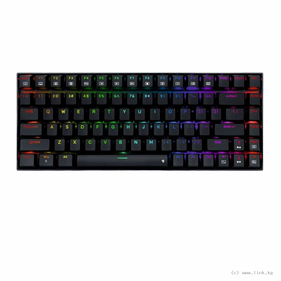 Клавиатура игровая проводная механическая Redragon Phantom K629-RGB (84 кл,Red switch, RGB подсветка, черная)