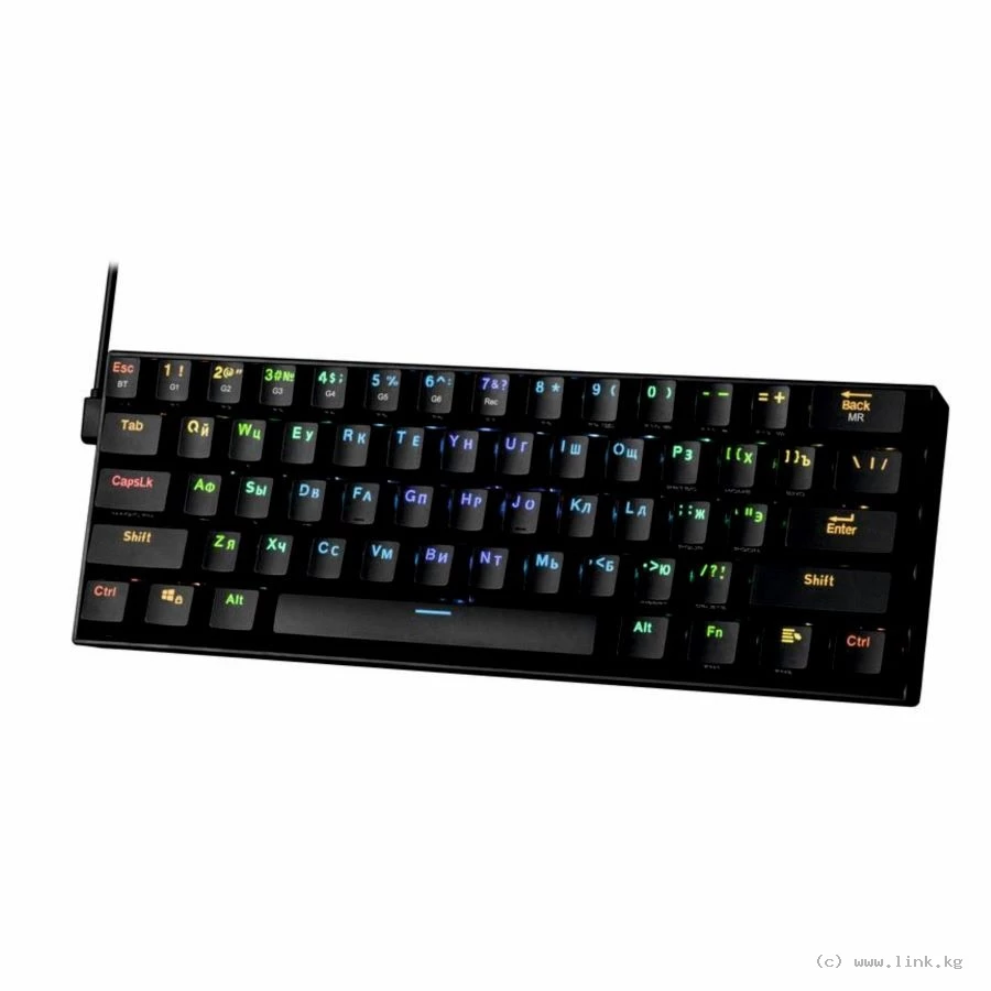 Клавиатура игровая беспроводная механическая Redragon Draconic Elite K530RGB-PRO (61 кл, BT 5.0, 3000mAh, Brown switch,RGB подсветка, черная)