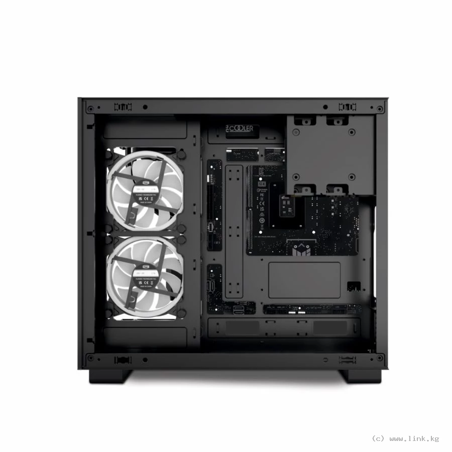 Корпус PC Cooler C3 T500 ARGB BK ATX 1xUSB 3.1, Gen2 Type-C, 2xUSB 3.0,HDAudio,2x2,5" SSD, 2x3,5" HDD, with 6 FANS,Tempered Glass,415x295x368mm, Black