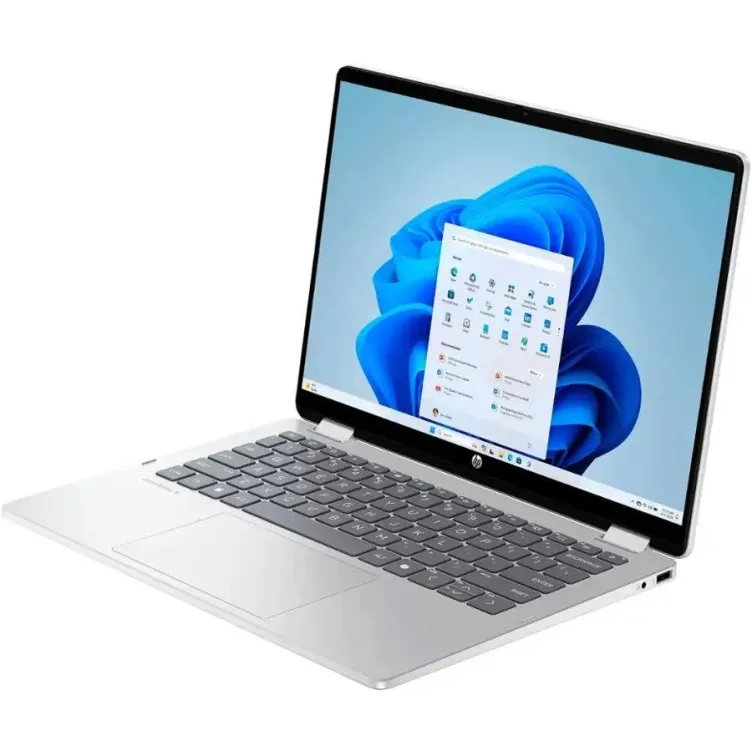 Ноутбук HP OmniBook 5 Flip [14"], (Intel Core 7 150U 10/12, 5.40ГГц, 12МБ, 7нм), 16ГБ DDR5, 240ГБ NVME, 14" IPS + Touch 1920x1200, NO, Серебристый
