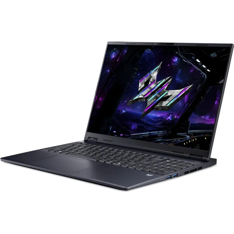 Ноутбук Acer Predator Helios Neo 16S [16"], (Intel Core Ultra 9 275HX 24/24, 5.40ГГц, 36МБ, 5нм + NVIDIA GeForce RTX 5070 Ti 12ГБ), 32ГБ DDR5, 500ГБ NVME, 16" OLED 2560x1600, NO, Чёрный