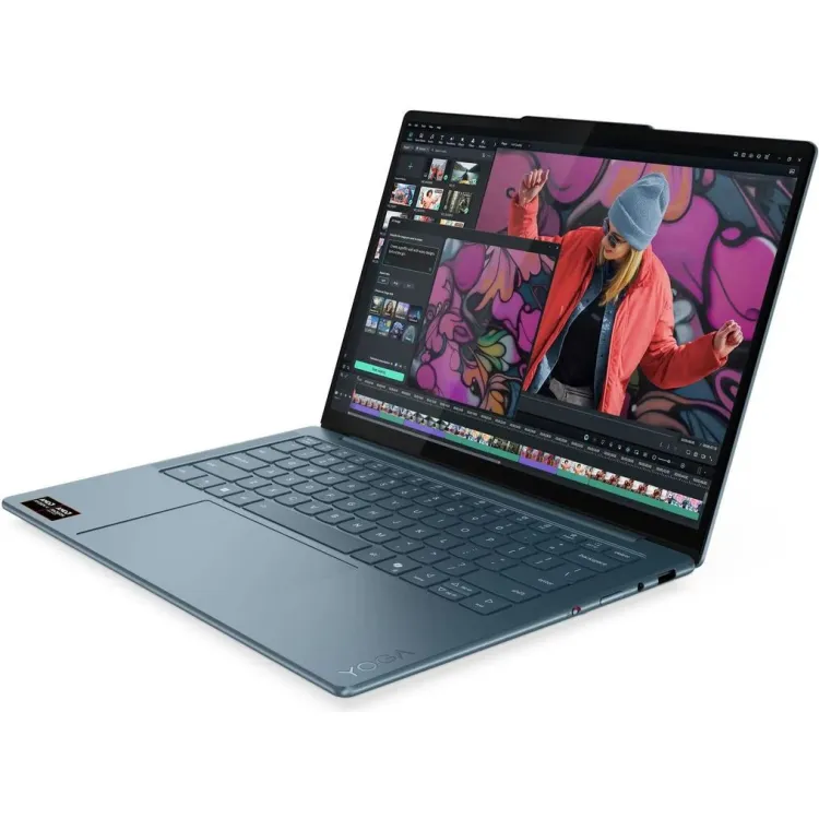 Ноутбук Lenovo Yoga 7 [14"], (AMD Ryzen AI 5 340 6/12, 4.80ГГц, 16МБ, 4нм), 24ГБ DDR5, 1000ГБ NVME, 14" OLED + Touch 1920x1200, DOS, Бирюзовый