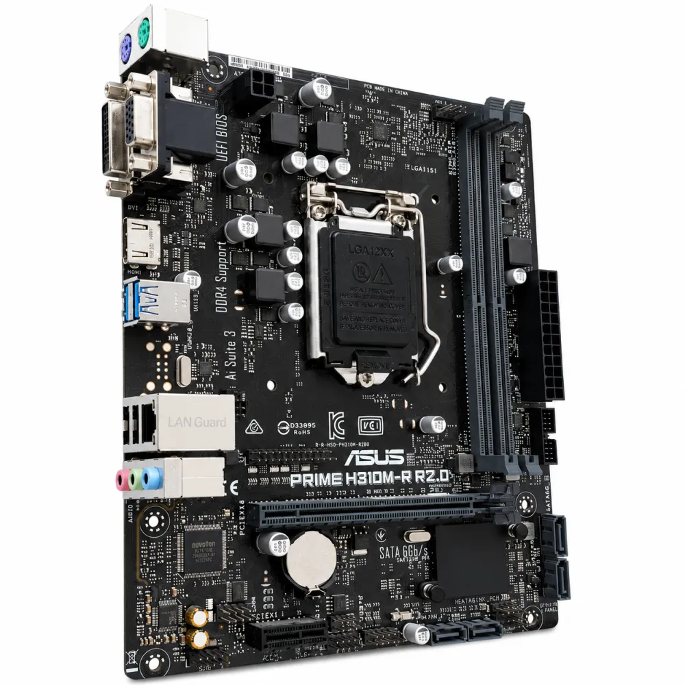 MB LGA1151v2 Asus H310M-R,2xDDR4,10xUSB,USB 3.1,mATX,PCIe,PCIe16x VGA DVI HDMI УЦЕНКА